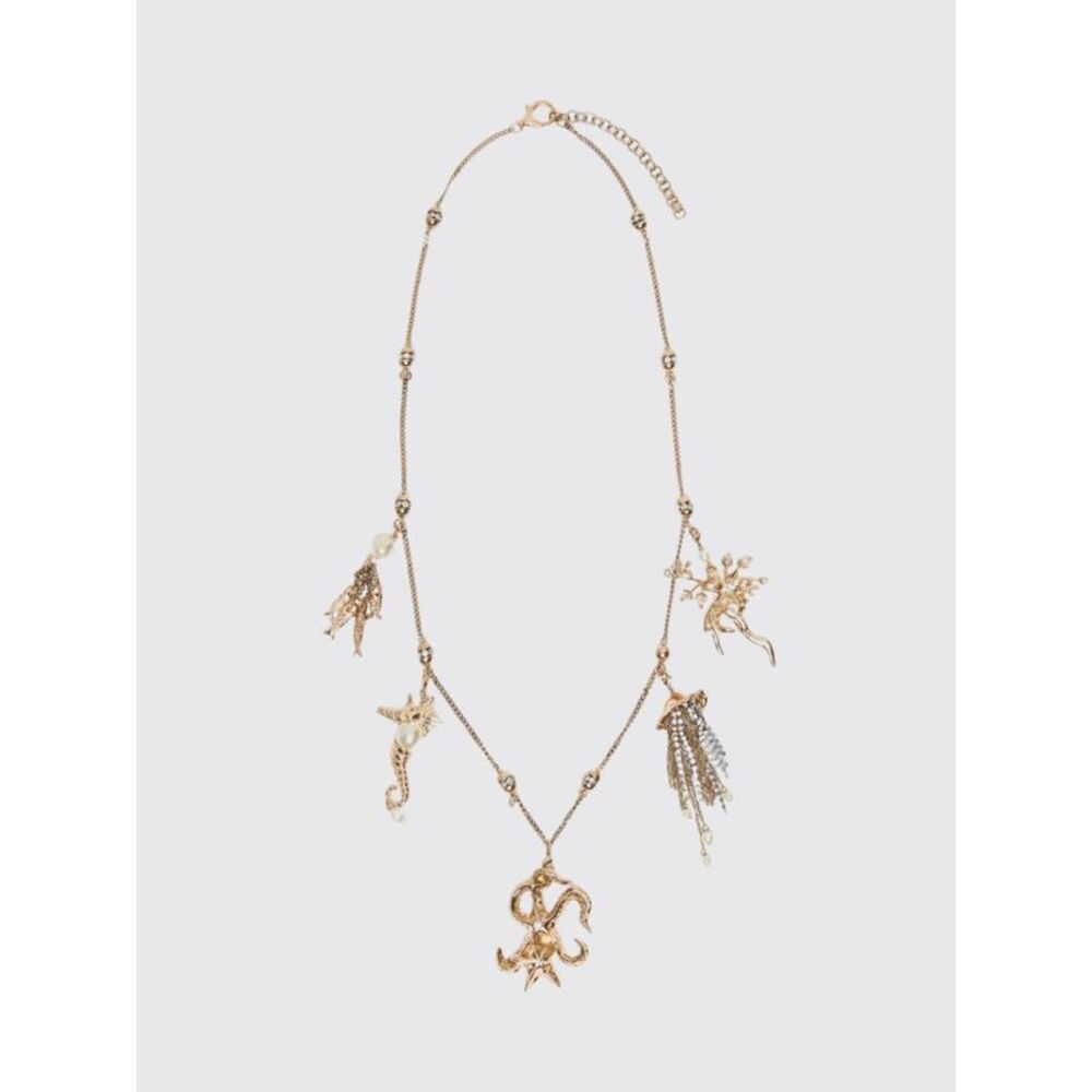 Metal Necklace With Rhinestones And Pearls Weekend Max Mara